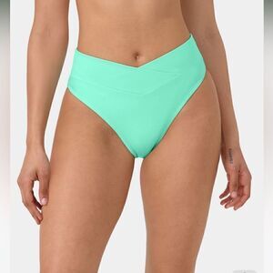 NWT Halara Aqua Crossover Bikini Bottom Swimsuit Sz M